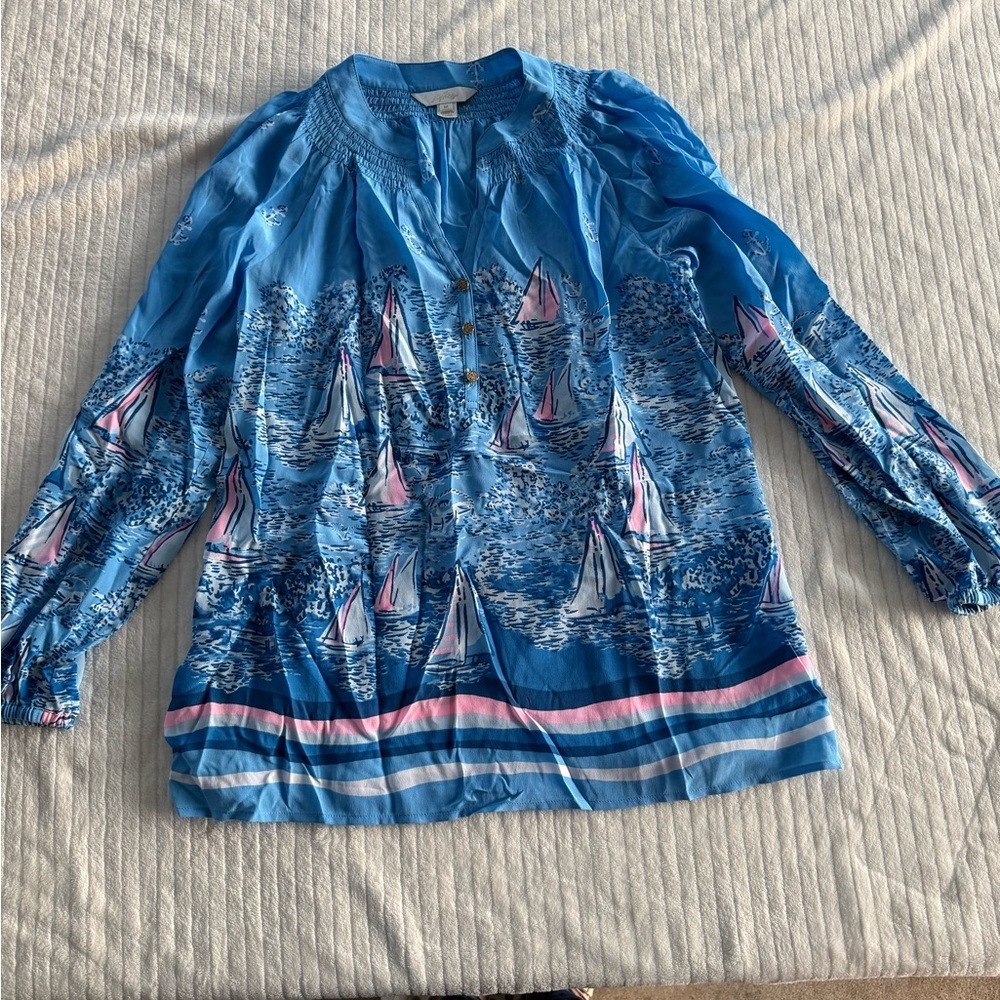 Lilly Pulitzer Sky Blue Blouse